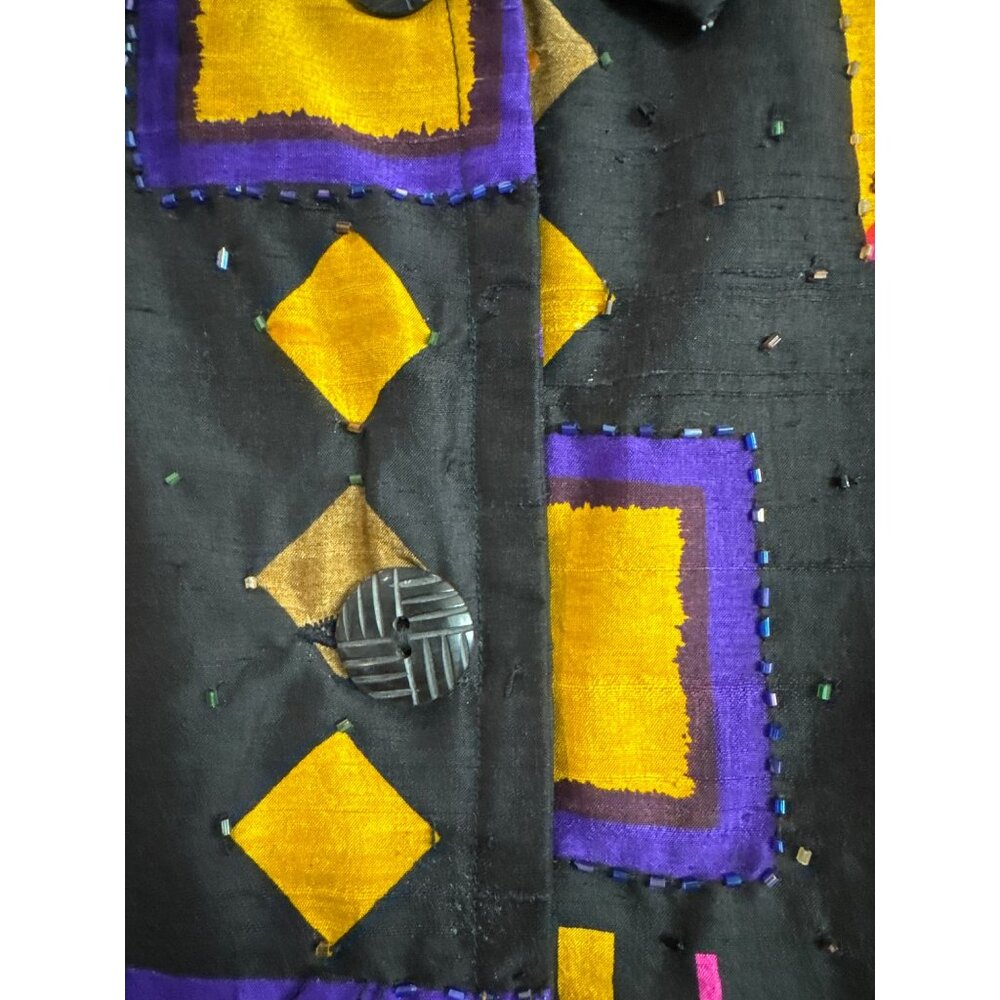 Vintage Chico's Design Geometric Patchwork Jacket… - image 4